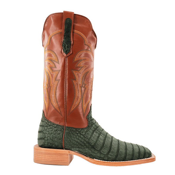 Men's R. Watson Nubuck Olive Green Caiman Boots