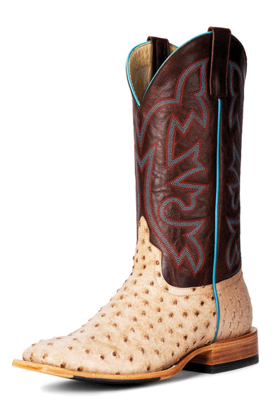 Horse Power by Anderson Bean Mens Bruciato Ostrich Cowboy Boots