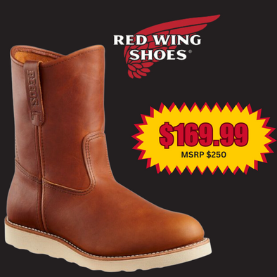 866 Red Wing Traction Tred 9" Soft Toe Pull On Boots - FACTORY SECONDS