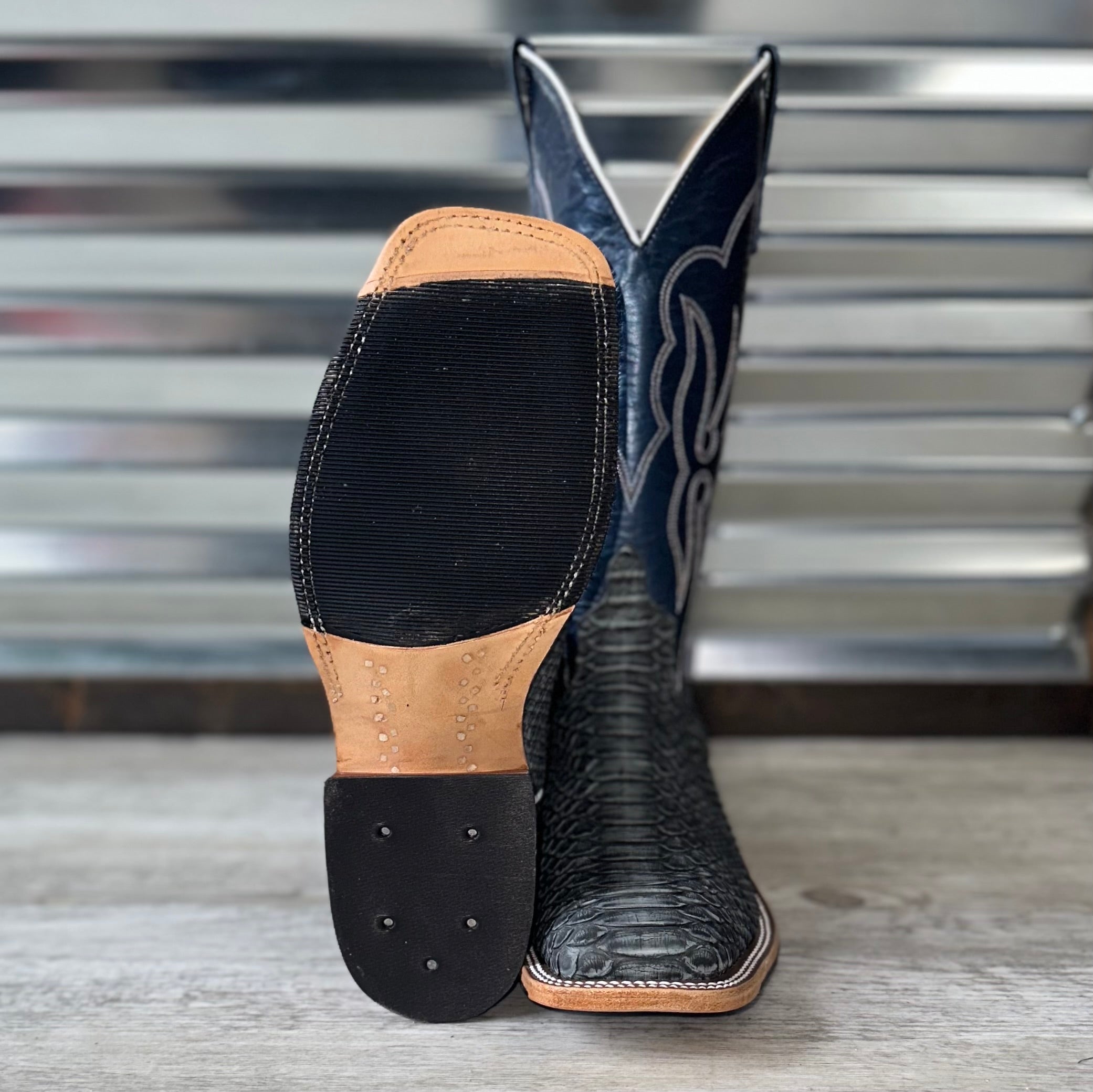 Anderson Bean Python Anderson Bean Grey Rustic Python Boots – Martin Boot Company