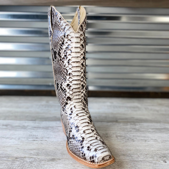 Women's R. Watson Black and White Python Boots