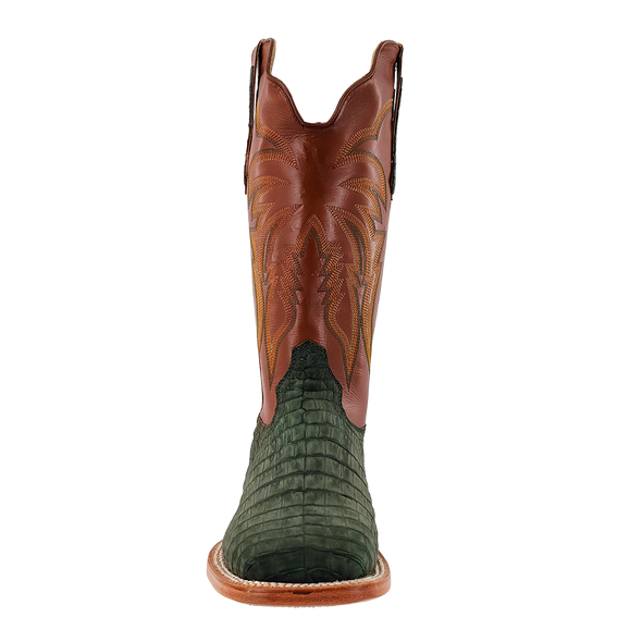 Men's R. Watson Nubuck Olive Green Caiman Boots