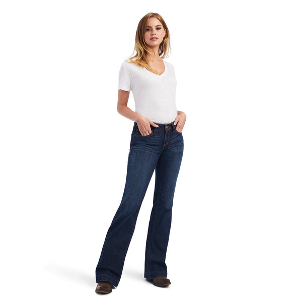 Women's Ariat Trouser Mid Rise Lexie Wide Leg Jean
