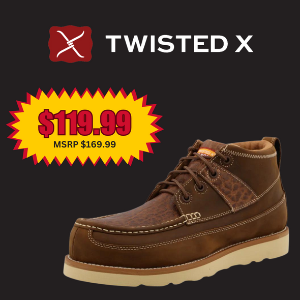 Men's Twisted X 4" Work Wedge Sole Safety Toe Boot