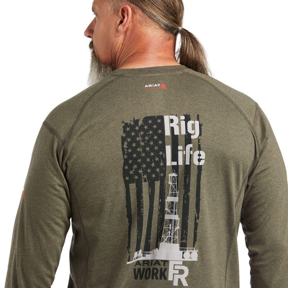 Ariat FR Air Rig Life Sage Graphic T-Shirt