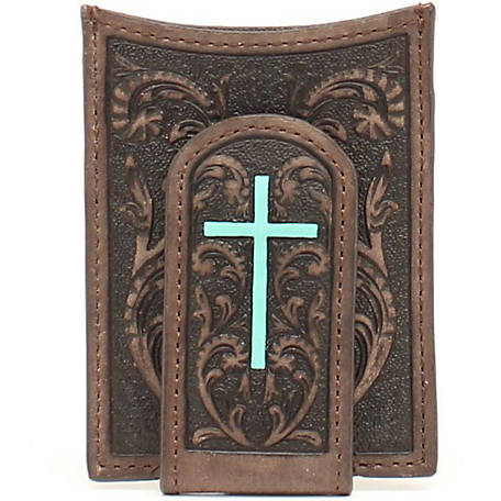 Ariat Turquoise Cross Money Clip Wallet A3527202