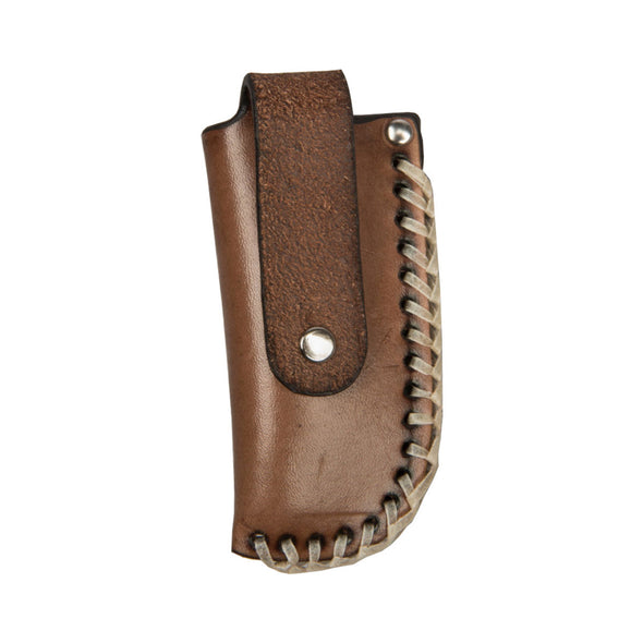 Hooey Punch Bone Whipstitch Brown Leather Knife Sheath - 1835537K1