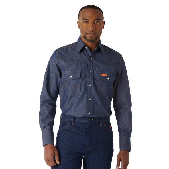 Wrangler® FR  Long Sleeve Denim Work Shirt