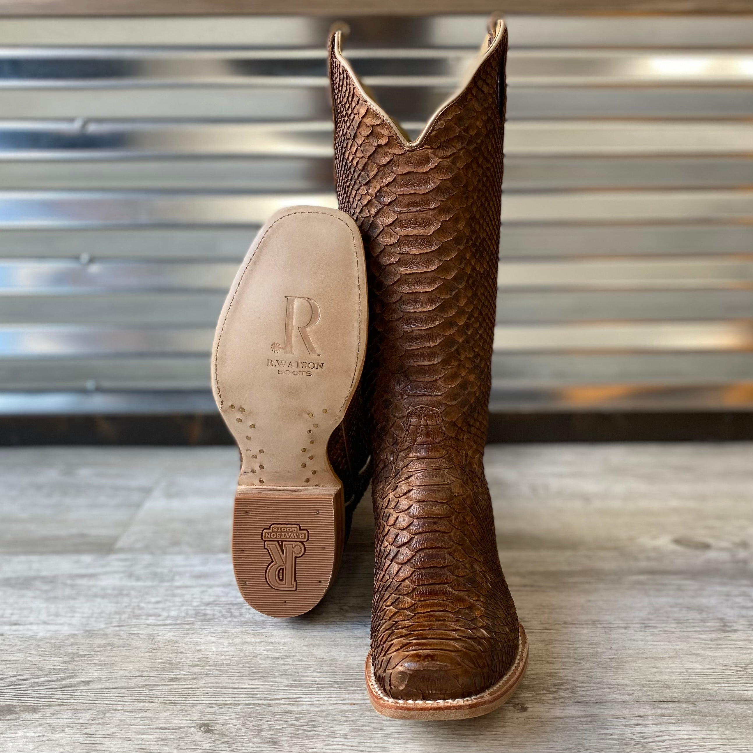 Women's R. Watson Sand Matte Python Boots – Martin Boot Company