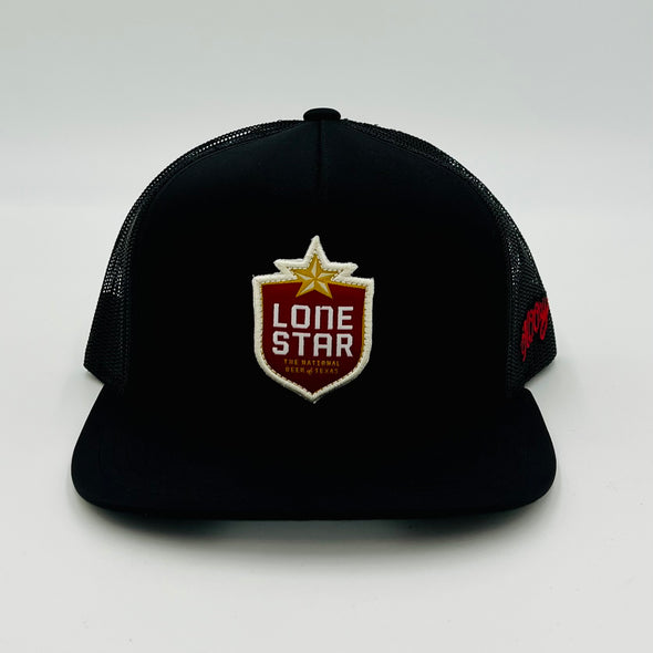"LONE STAR" BLACK W/ RED/WHITE PATCH