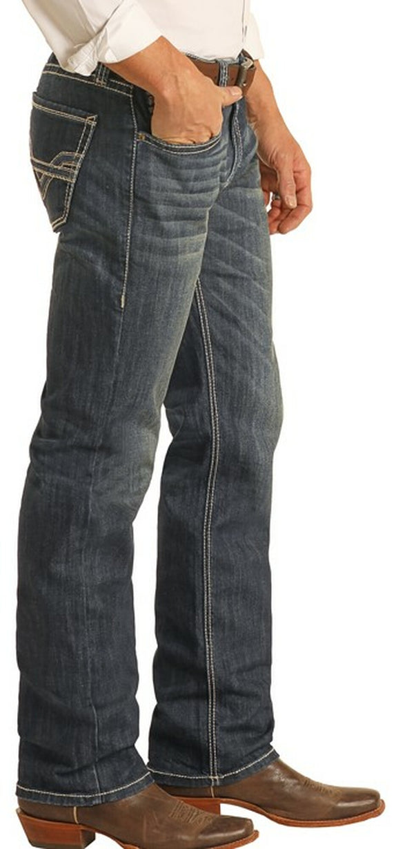 SLIM FIT STRETCH STRAIGHT BOOTCUT JEANS