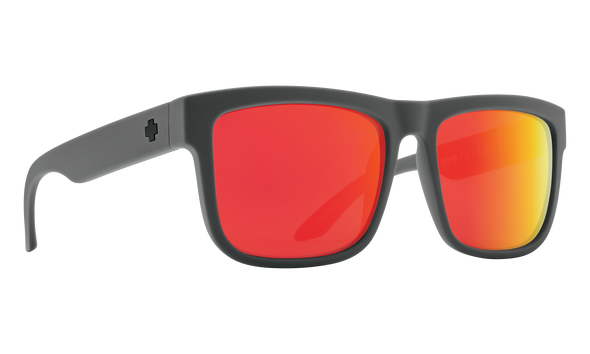SPY Optic "DISCORD" Soft Matte Dark Gray with Happy Gray Green Polar with Red Spectra Mirror