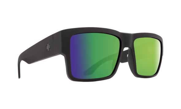 SPY Optic "Cyrus" Matte Black with Happy Bronze Polar with Green Spectra Mirror Lens
