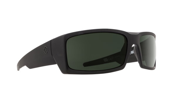 SPY Optic "General" Soft Matte Black with Happy Gray Green Lens