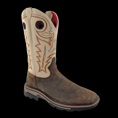 Men's R. Watson Chestnut Distressed Buffalo Work Boots - Steel Toe