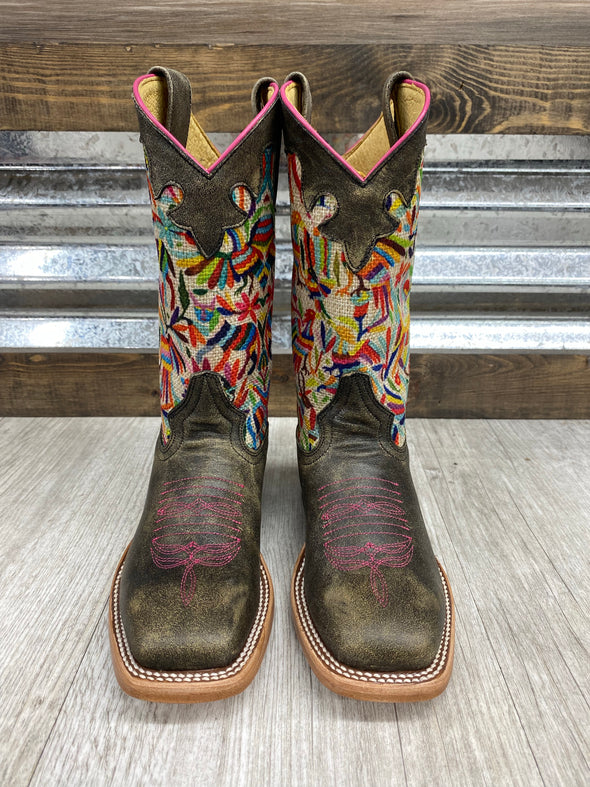 Kid's Macie Bean Black Cracktacular Cowgirl boots